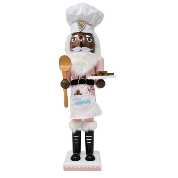 Ethnic Gingerbread Baker 15" Wood Nutcracker, Christmas Decor - Picture 1 of 5